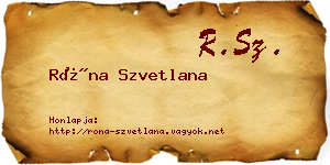 Róna Szvetlana névjegykártya